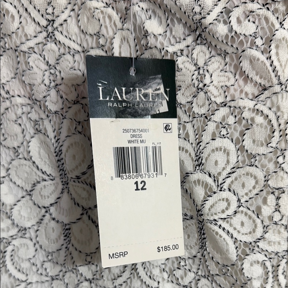 Elegant White Lace Dress Ralph Lauren - Picture 3 of 3